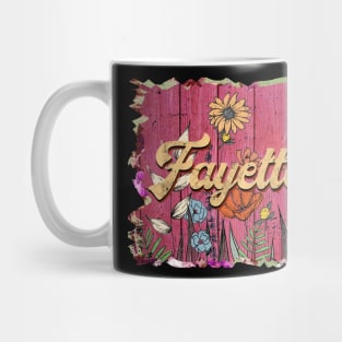 Classic Fayetteville Personalized Flowers Proud Name Mug